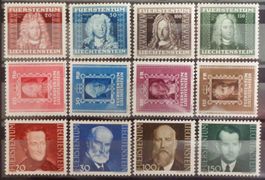 LIECHTENSTEIN 1941–43: Fürstenbilder I–III, **
