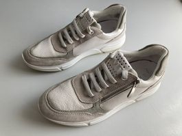 MARCO TOZZI Leder Sneakers weiss-beige Gr. 37, Top Zustand