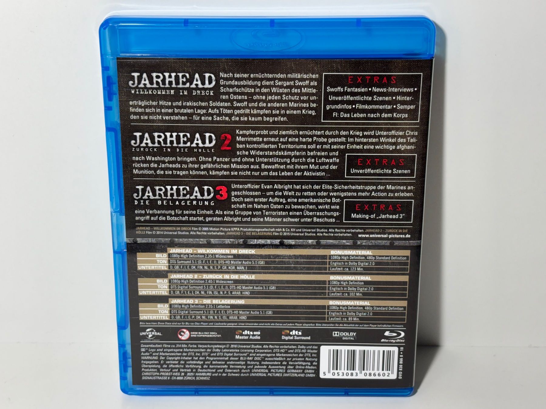 Tous les DVDs: Jarhead 1-3 Blu Ray – D'occasion à Wilderswil par Sstriker 1
