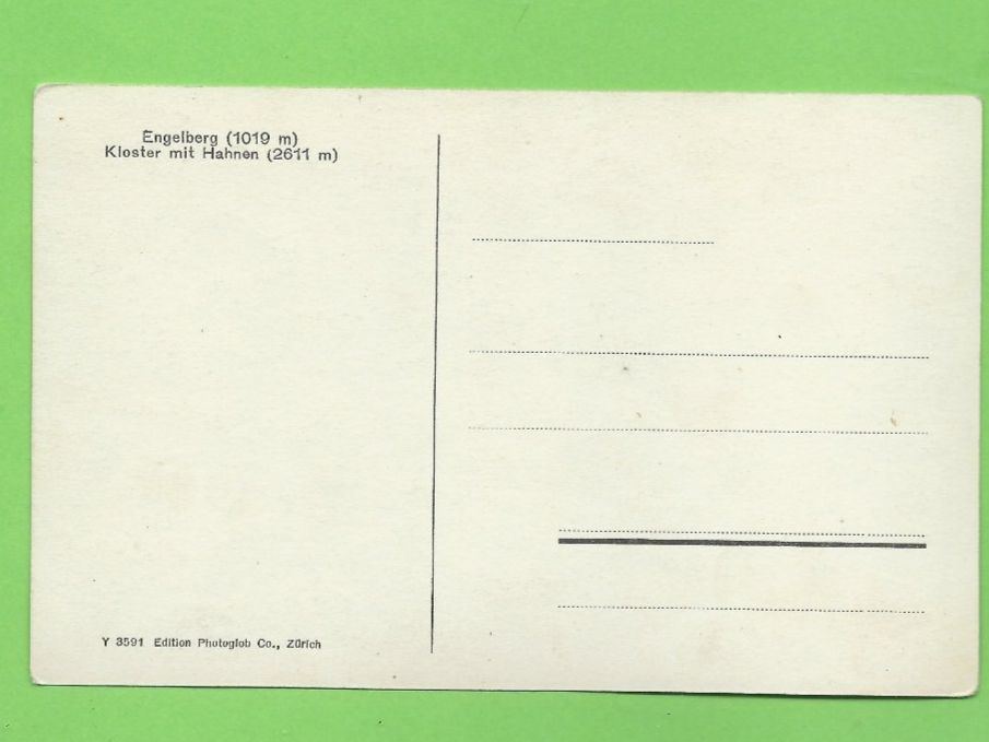 Cartoline postali: Engelberg Kloster mit Hahnen – Usato da Zürich venduto da t24_de 1