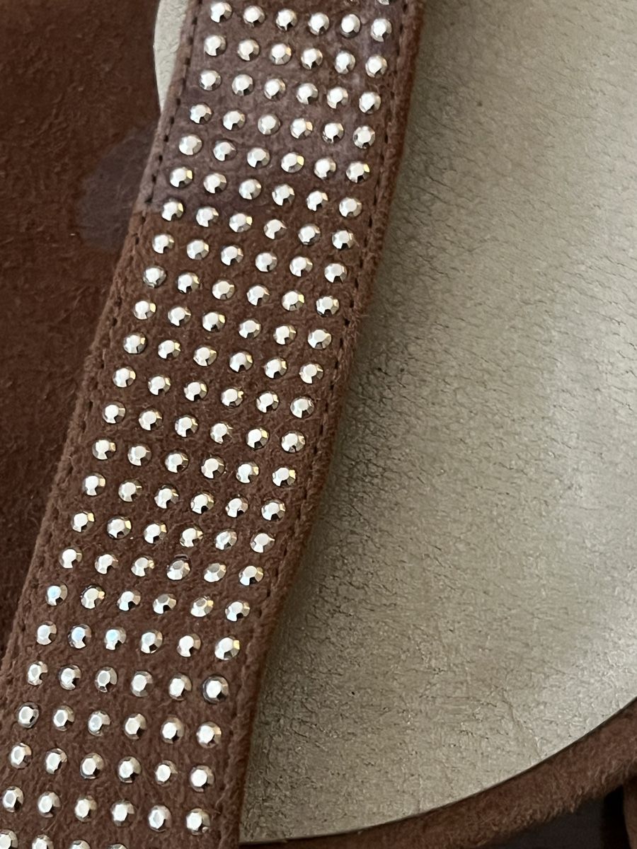 Stuart Weitzman Scarpe da donna: Stuart Weitzman Schnürsandalen, Gr. 40, Cognac, Fransen – Usato da Zürich venduto da 4samsala 4