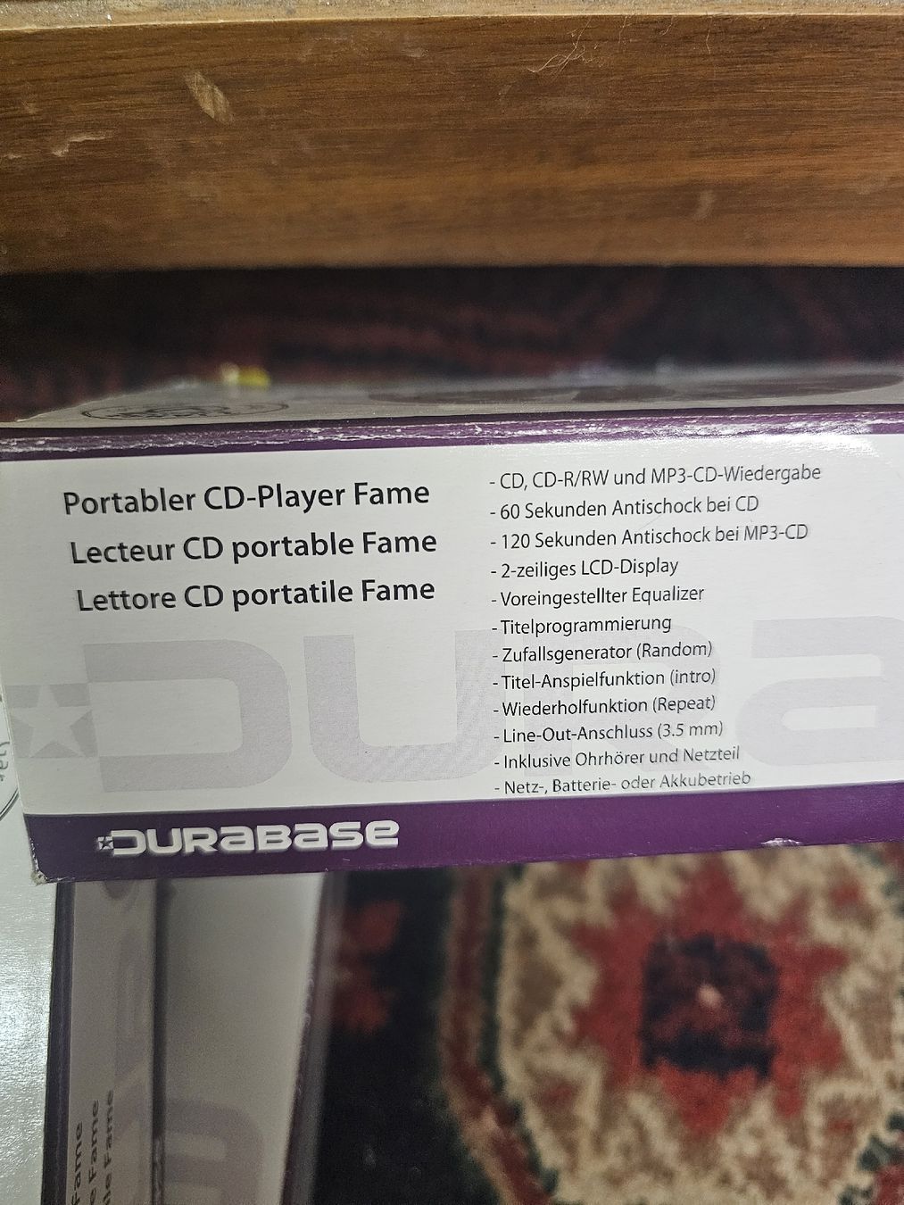 Durabase Lecteur media portable: Zwei Portable CD Player neu je 20.Franken – Neuf avec emballage d'origine à Tägerwilen par rmaerk