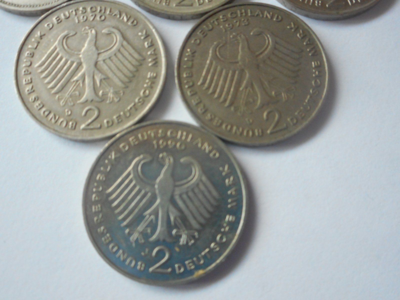 Tutti le monete: 6 x 2 D-Mark versch. Jahrgänge – Usato da Kriegstetten venduto da pizlad2010 3