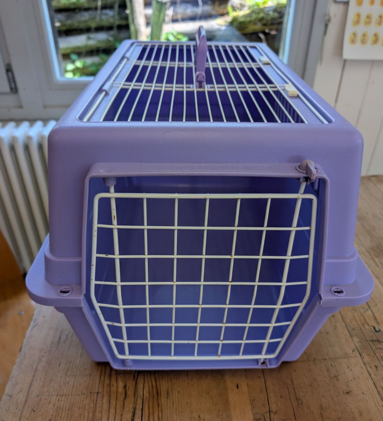 Cages, transport & sécurité: Tiertransportbox Lila – D'occasion à Uitikon Waldegg par Biohof