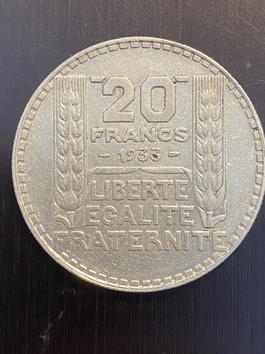 Toutes les monnaies: France, 20 FF 1933 Argent  – D'occasion à Corsier-sur-Vevey par Ginoarturo