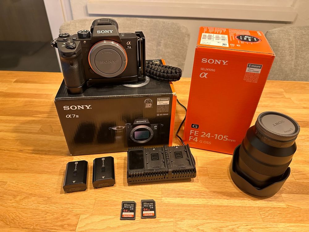 Sony Alpha 7 III, SONY FE 24105mm F4 G OSS & viel Zubehör Kaufen auf Ricardo