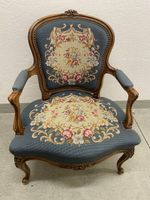 Antiker Gobelin Sessel Louis XV-Stil 