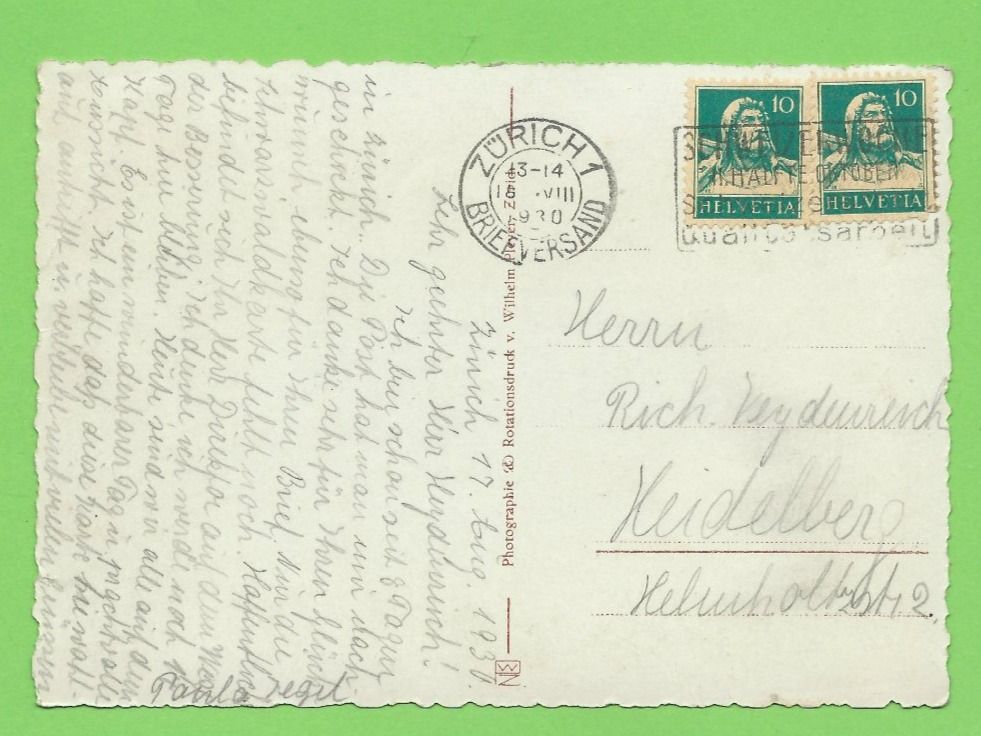 Cartoline postali: Zürich und die Alpen – Usato da Zürich venduto da t24_de 1
