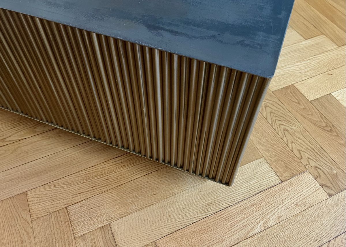Maisons du monde Tavoli: Table basse en métal ondulé – Usato da Lausanne venduto da picola29 8