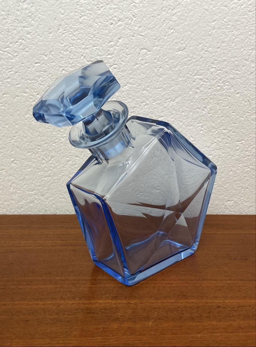 Caraffe: Vintage Glaskaraffe facettiert edle Karaffe Whiskeyflasche – Usato da Zürich venduto da Vintagewiesel 1