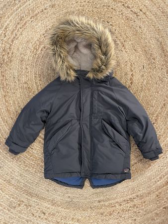 Zara Winterjacke Parka 110 dunkelgrau