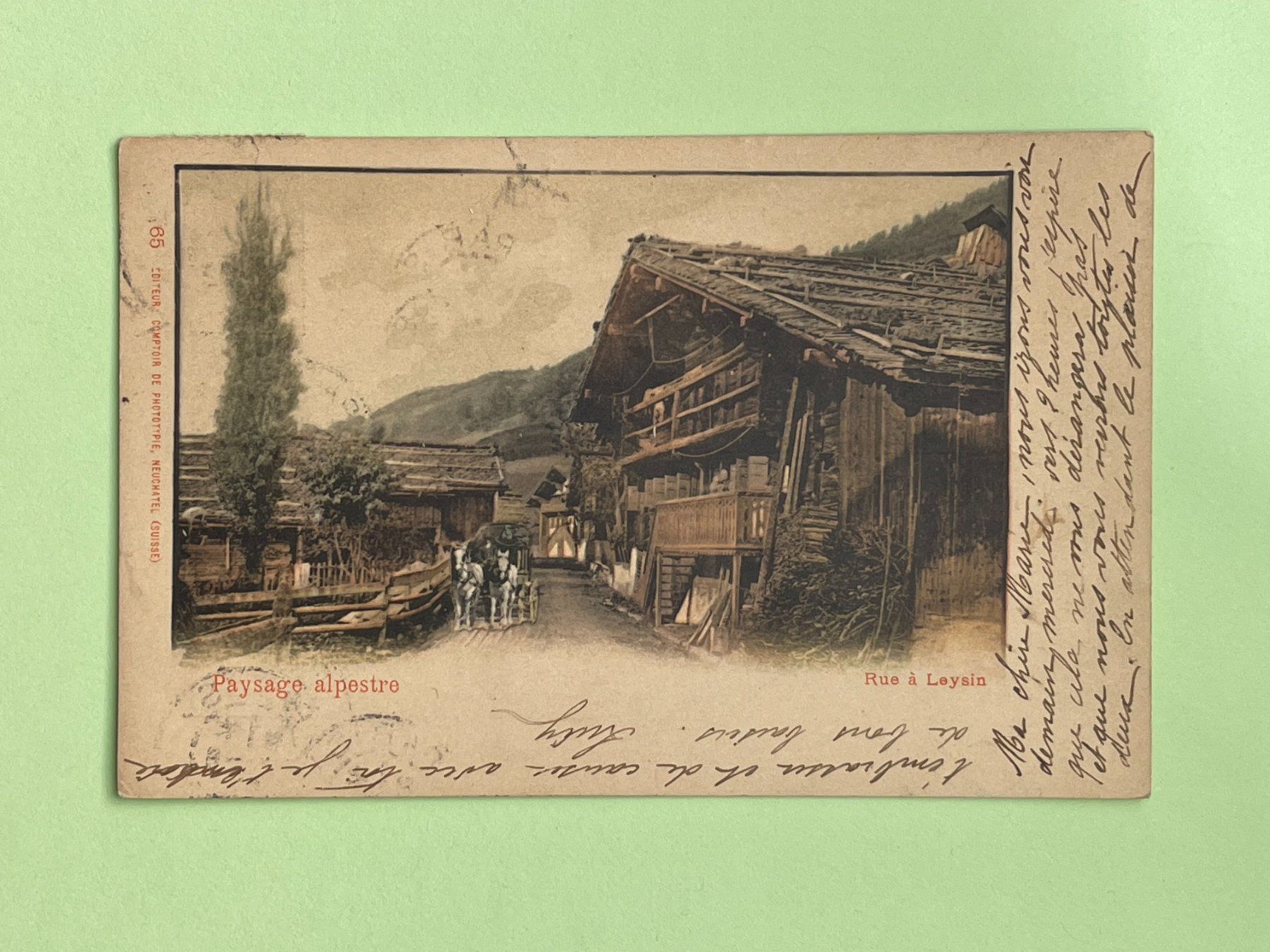 Cartoline postali: Rue à Leysin - 1902 – Usato da Steg VS venduto da danwer74