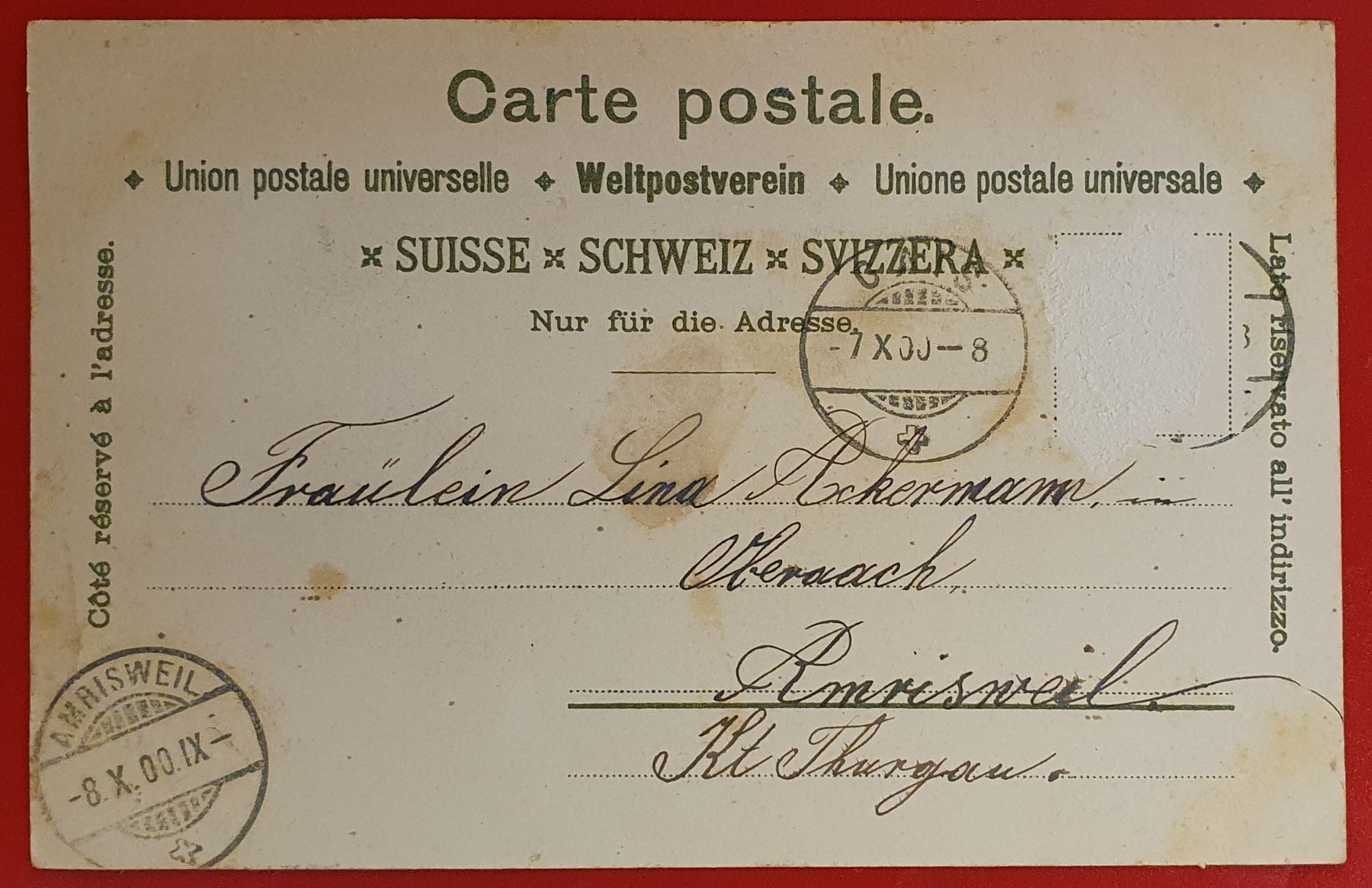 Ansichtskarten: Gruss vom Appenzellerland 1900 – Gebraucht aus Kreuzlingen von Rschweiz1 1