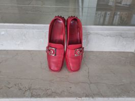 Mocassins Tod’s femme cuir rouge (38)