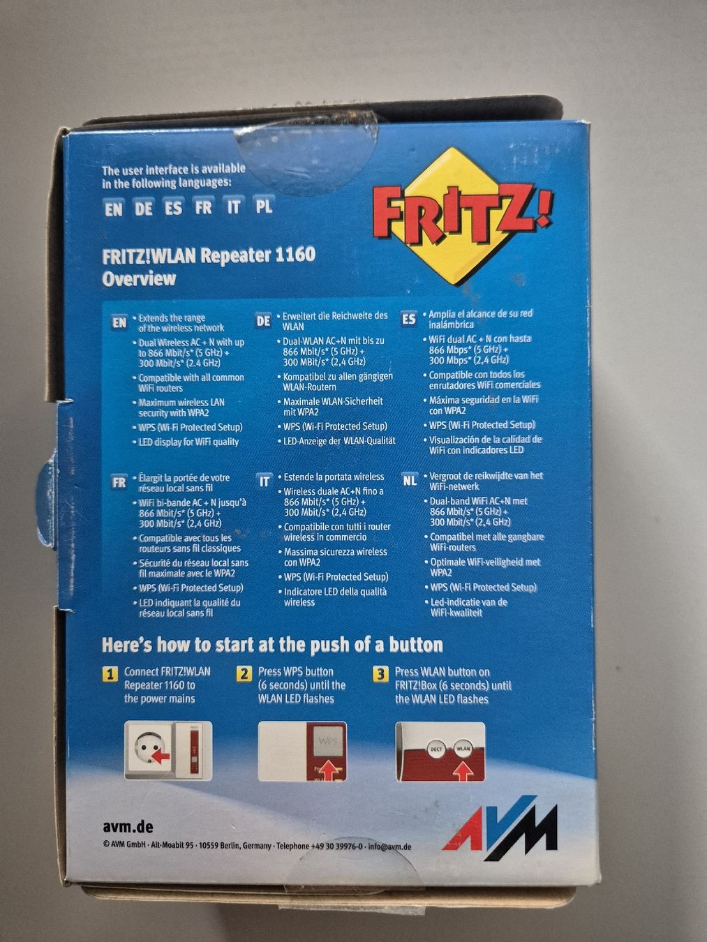 WiFi: Fritz!WLAN Repeater 1160 – Neuf avec emballage d'origine à Mauren FL par ermamau 2