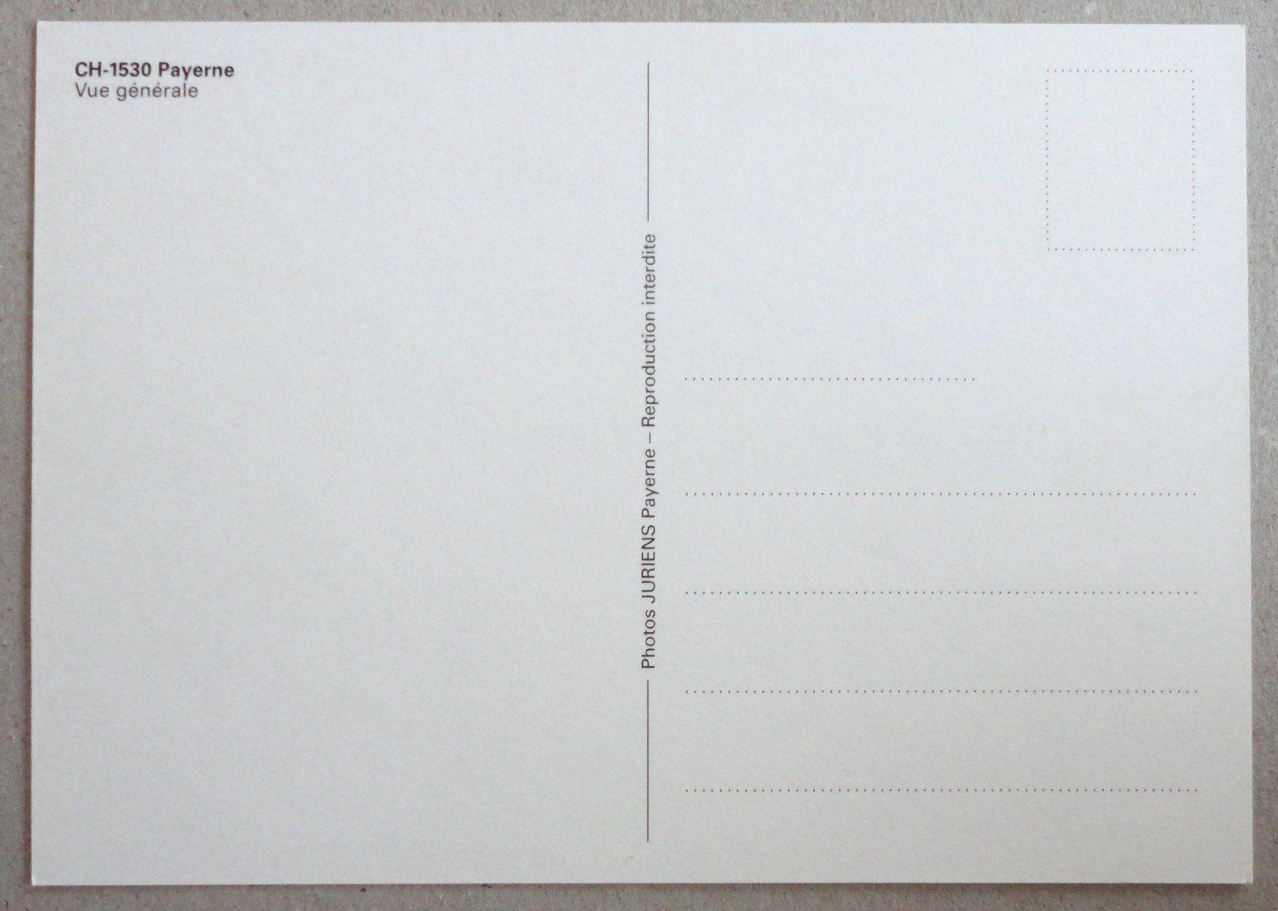 Cartoline postali: Payerne - Vue générale – Usato da Fétigny venduto da Billy2miny 1