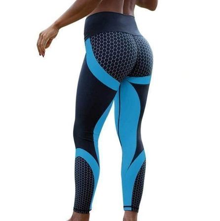 NEUE Mega Sport Tight Sporthose schwarz-blau Gr. L - 202560