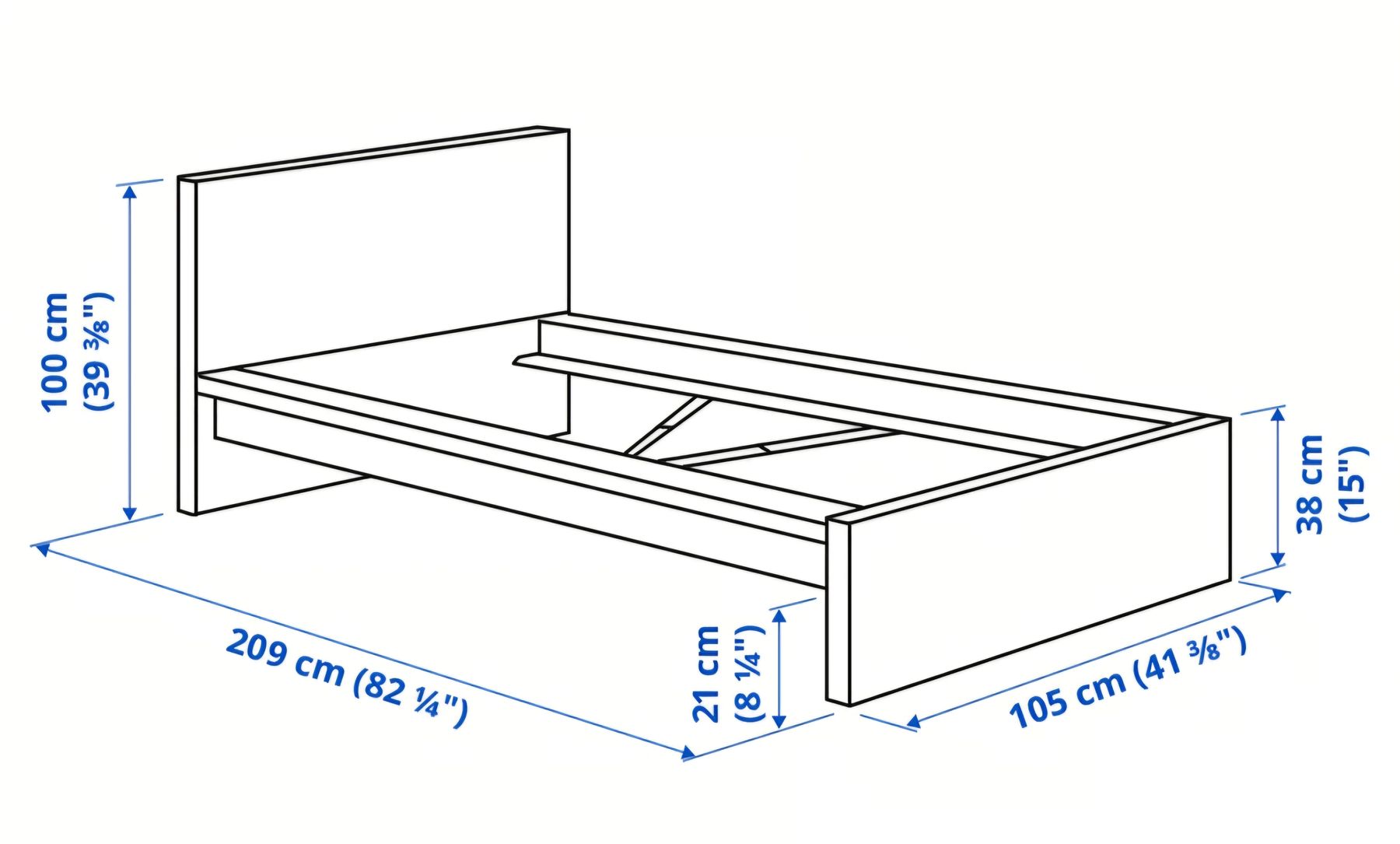Ikea Letti: IKEA Malm Bett 90 x 200cm – Usato da Zürich venduto da goldbrunnen123 4
