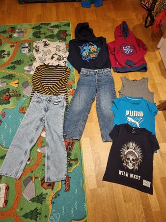 Kleiderpaket Jungen Gr. 128; 10 aktuelle Teile von 1 Kind