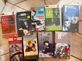 9 VHS American Ntsc & PAL Uk silent movies