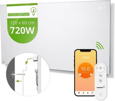 Infrarotheizung 720Watt mit Fernbedienung, App & Touchscreen