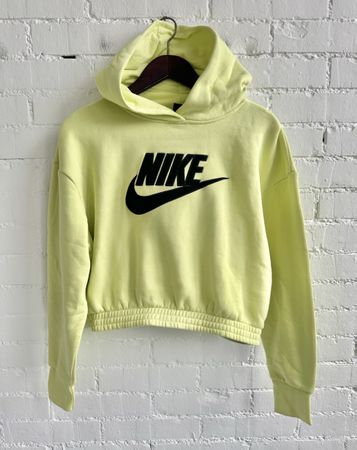Fresher NIKE Cropped Hoodie in Neon Gelb / Gr. S