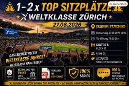 ⚠️1 - 2 X TOP SITZPLÄTZE - WELTKLASSE ZÜRICH - 27.08.2026 ⚠️
