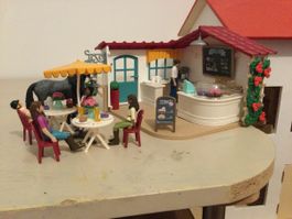 Schleich Pferdehof Café mit Zubehör guter Zustand