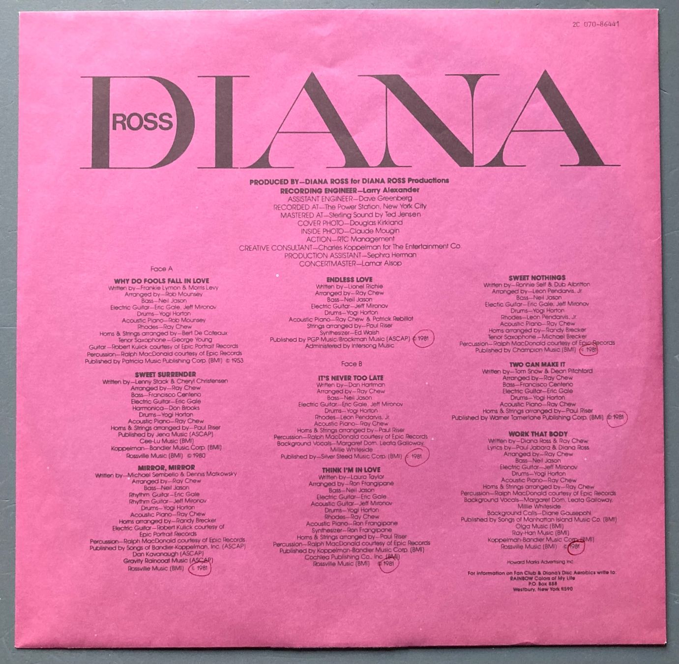 Dischi in vinile: DIANA ROSS - WHY DO FOOLS FALL IN LOVE – Usato da Poliez-Pittet venduto da Newtown-Records 2