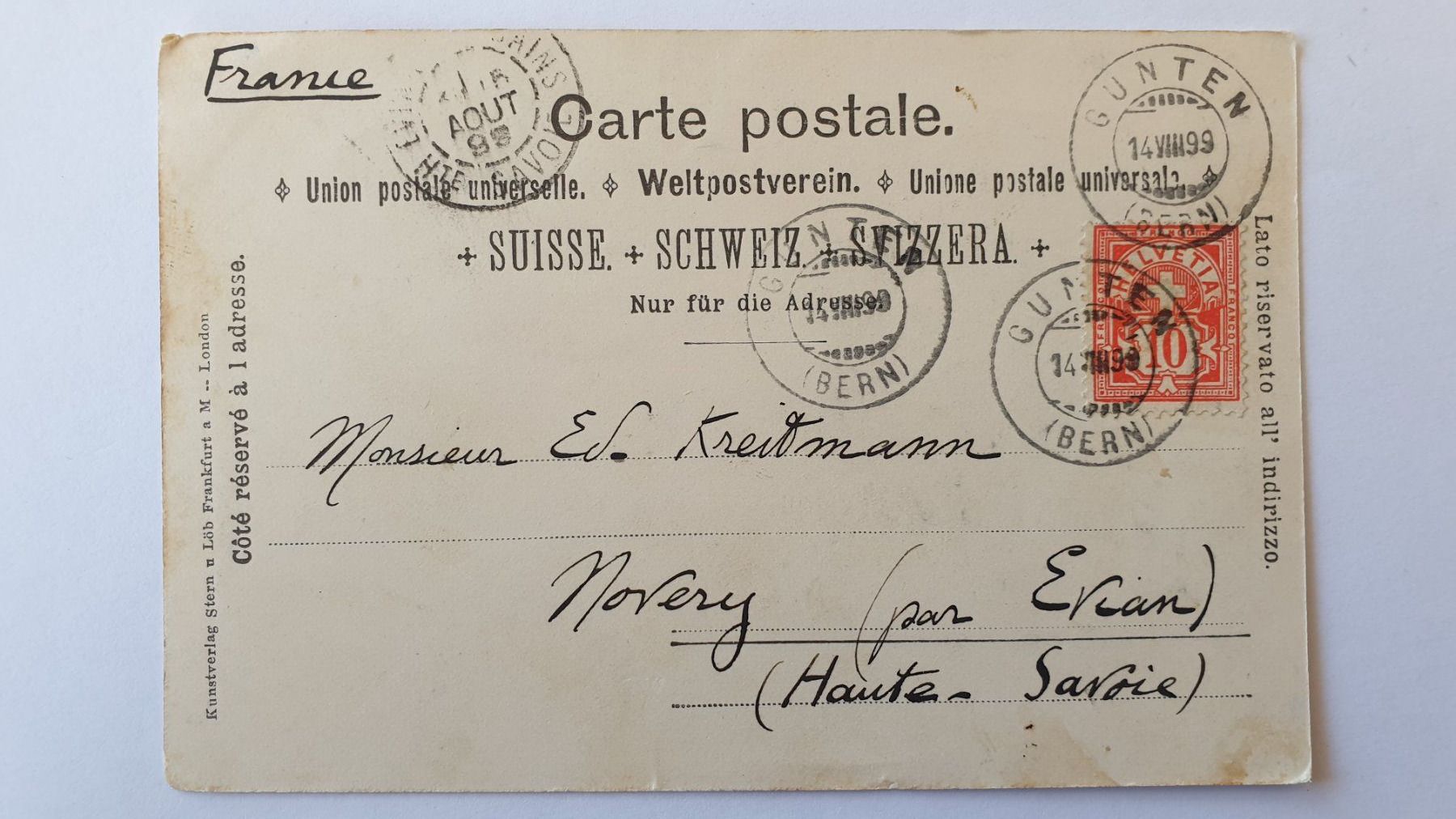 Cartoline postali: Jungfrau. Interlaken. Wegeneralp. 2 alte Ansichtskarten. – Usato da Goldach venduto da armando_r 5