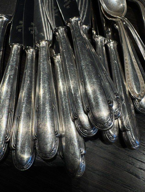 Set di posate: Besteck, diverse Teile, Kreuzbandmuster – Usato da Basel venduto da VIO100 4