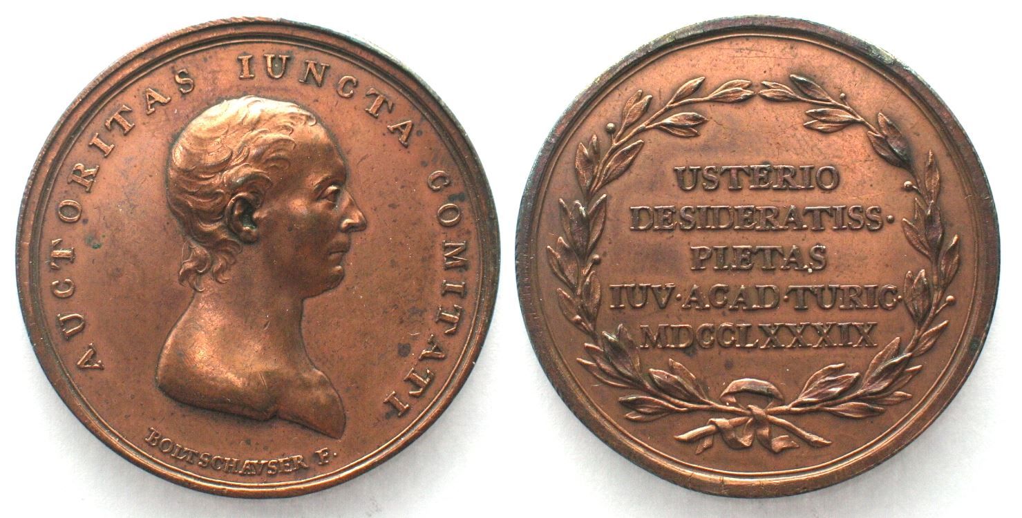 Medaglie: ZÜRICH AE Medaille 1789 LEONHARD USTERI – Usato da Riehen venduto da sesambestcoins2004