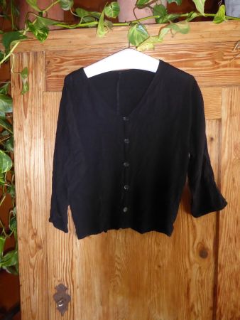 Schöne schwarze 3/4 Arm Bluse Gr 38/M