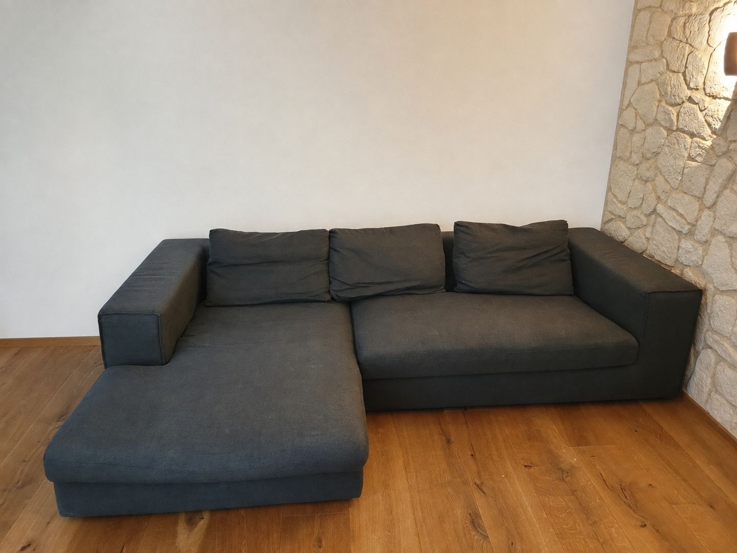 Pfister Divani: Brindisi Ecksofa (176x277cm) 2 teilig, anthrazit – Usato da Luzern venduto da Drsnoeggels