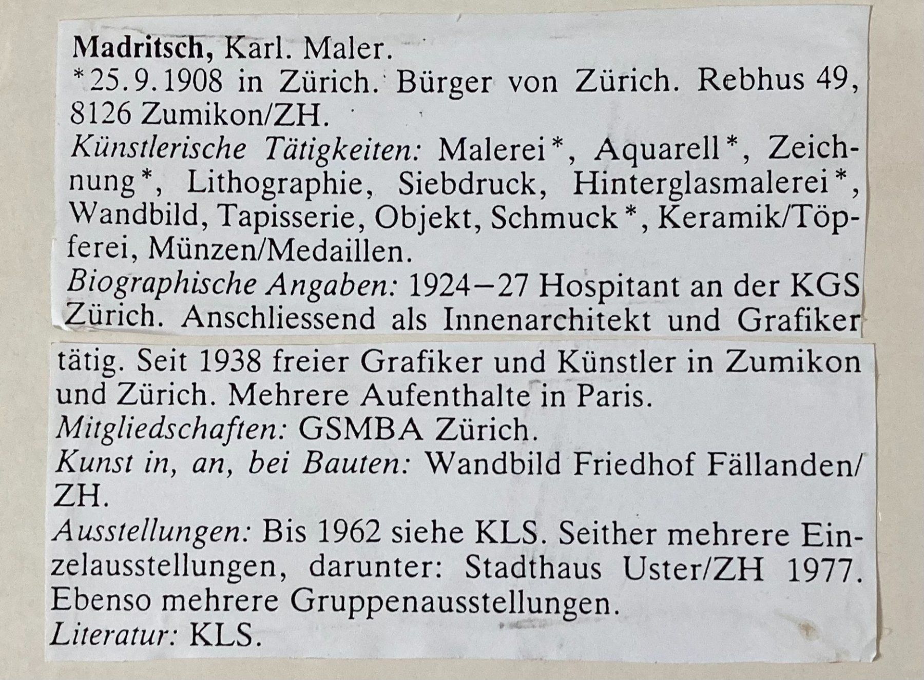 Dipinti: Karl Madritsch, Originalgemälde – Usato da Einsiedeln venduto da Brocki59 3