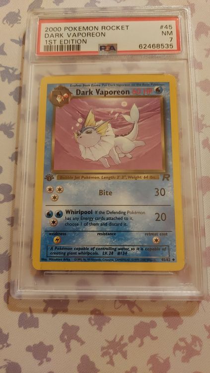 Dark Vaporeon - Team Rocket 45/82 - Unlimited Uncommon Pokemon Card - NM  Condition