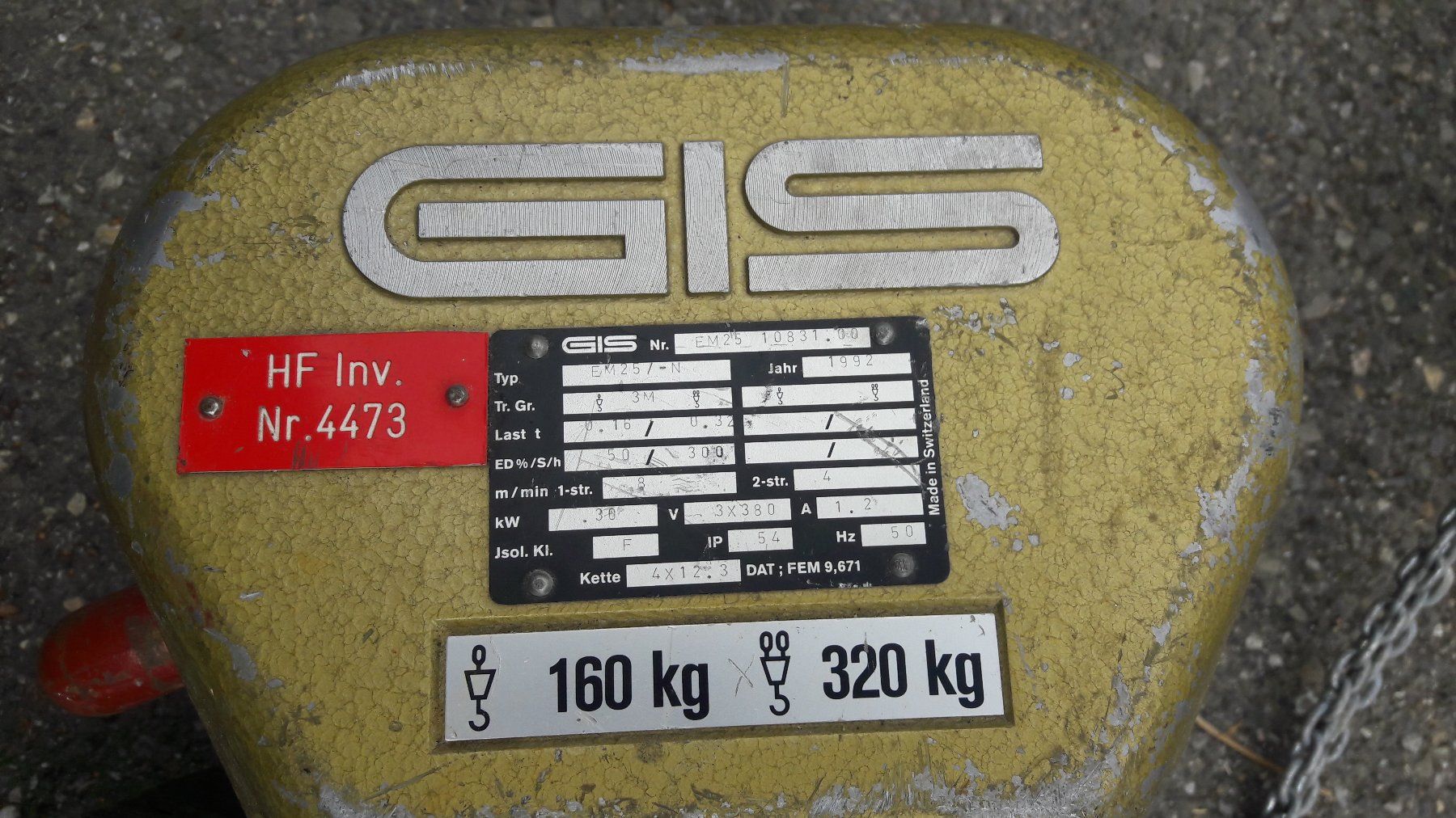 Paranco multiuso: GIS  320 kg 400 V – Usato da Laufen venduto da Mann455 2