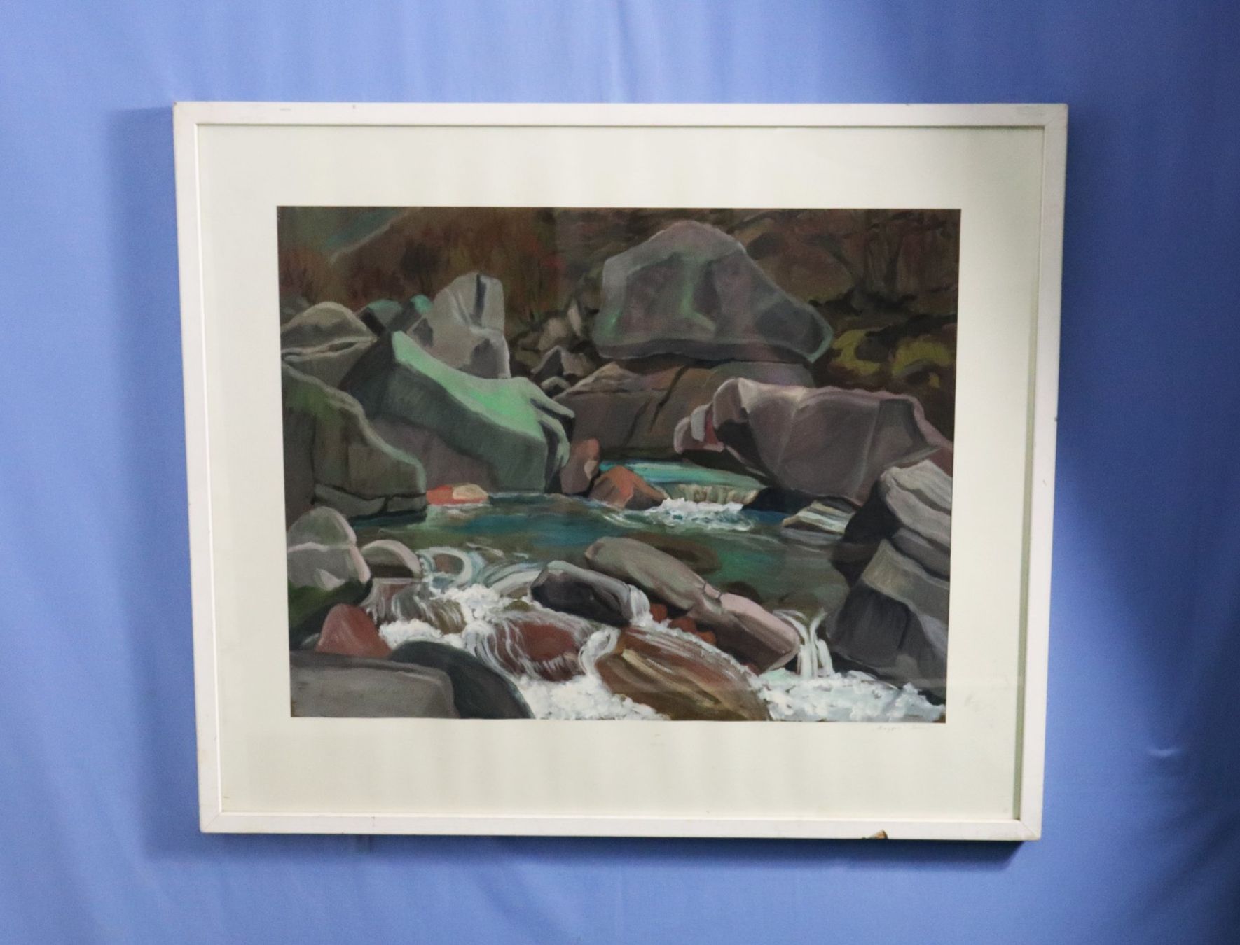 Dipinti: Walter Sommerauer 1909-1999, Tempera "Maggia bei Bignasco" – Usato da Zug venduto da Kunst-Fundgrube 5