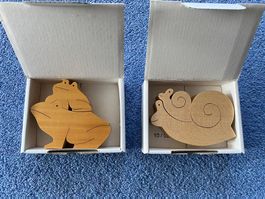 Froschpaar / Schneckenpaar aus Holz von Naef Spielzeug  NEU