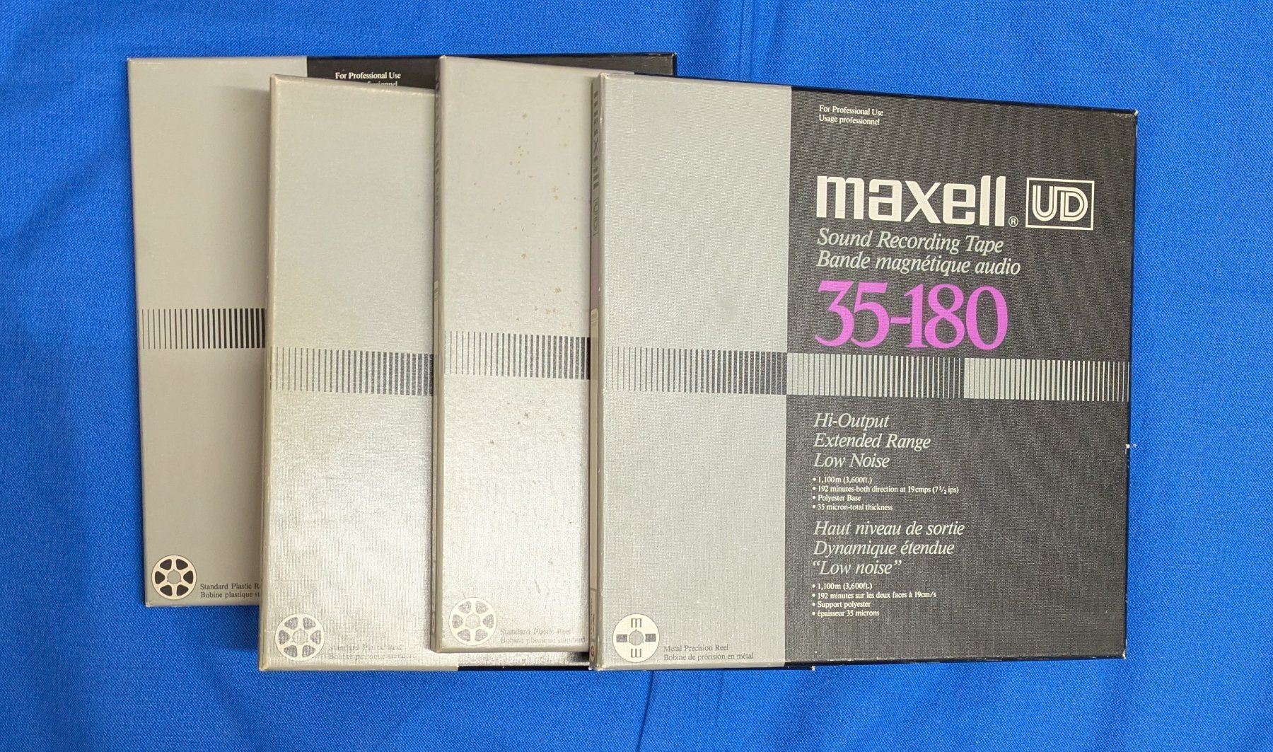 Dekobänder: 4 Tonbandspulen Maxell 26,5 cm – Gebraucht aus Zetzwil von Stritzi