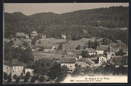 AK St. Cergue, Panorama et les Villas
