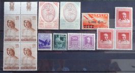 ITALIA: Des timbres neufs ** des années 1919–1958, 2 photos