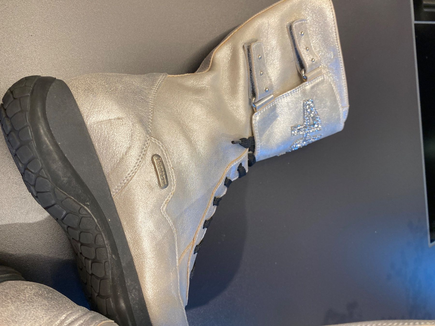 Scarpe da donna: Paciotti Stiefel, Gr. 35, silbern, neu – Usato da Wermatswil venduto da FEDN 7