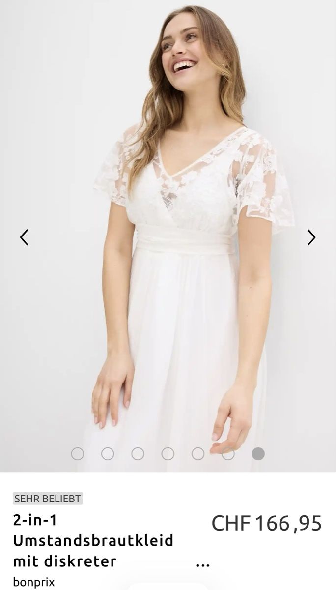 Kleider: Umstandsbrautkleid, 2-in-1, mit Spitze – Neu (gemäss Beschreibung) aus St. Gallen von ste_k7tp 5