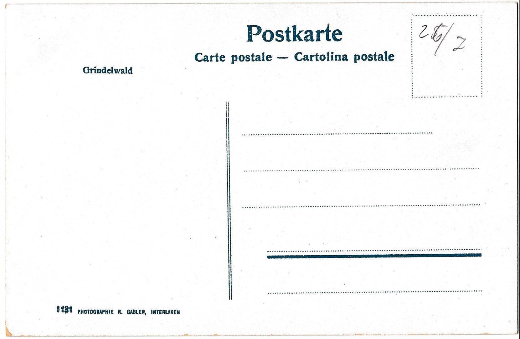 Cartoline postali: Grindelwald -  (um 1905) – Usato da Fällanden venduto da Blausegelfliege 1