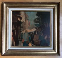 Tableau de Guerino Paltenghi "Fin de journée au marché" (91)
