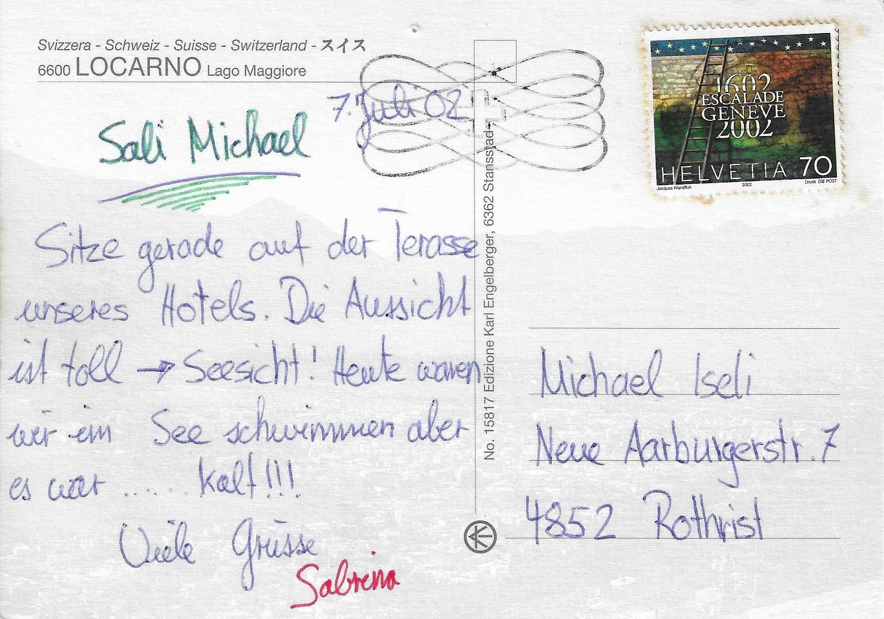 Cartoline postali: Locarno TI – Usato da Rothrist venduto da Stranglehold 1