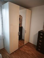 Kleiderschrank weiss 3-türig mit Spiegel 150x220x58cm