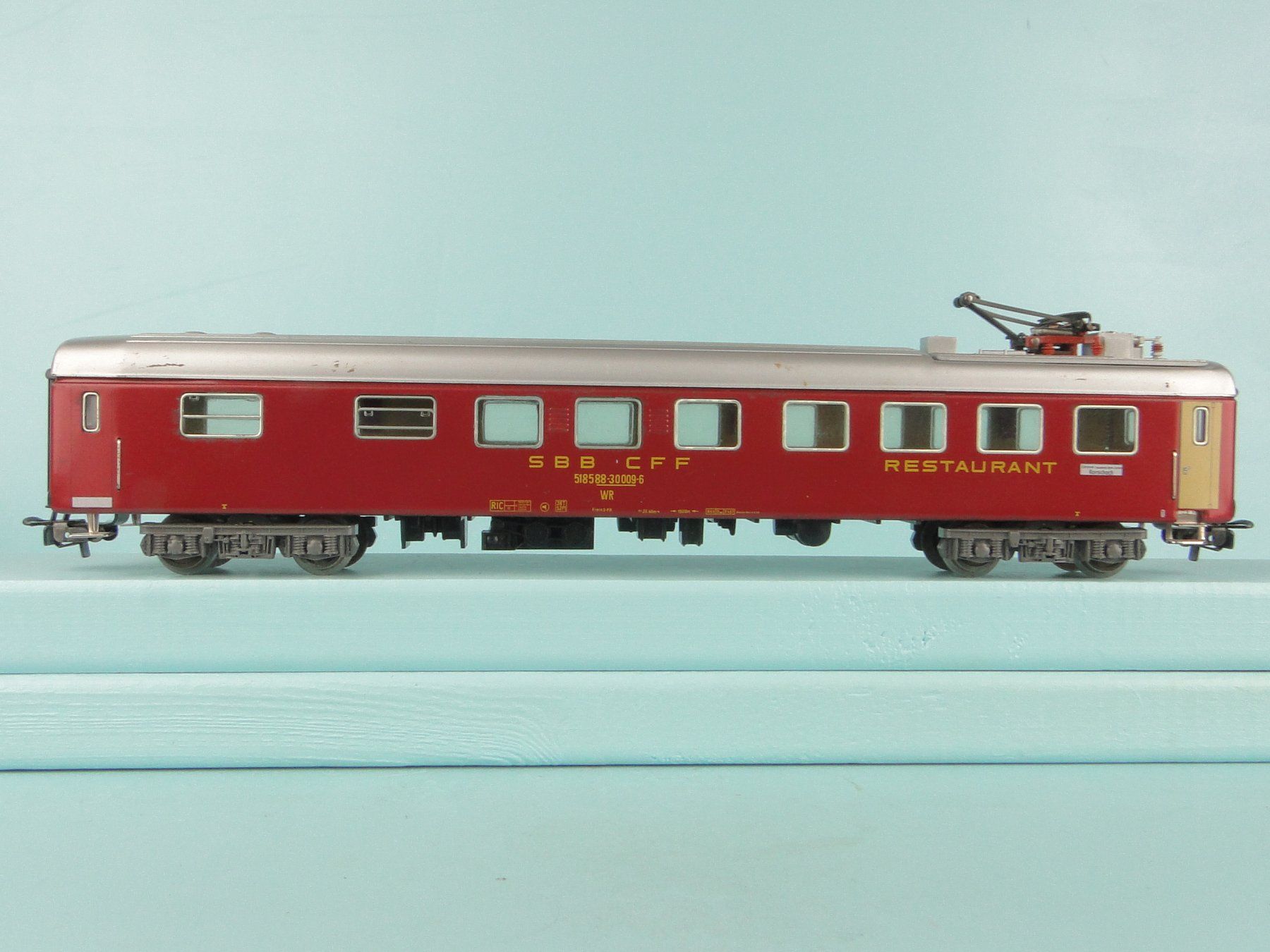Märklin Modellini di ferrovie: Märklin 4068 SBB Restaurant, Blech – Usato da Bülach venduto da cann11 4