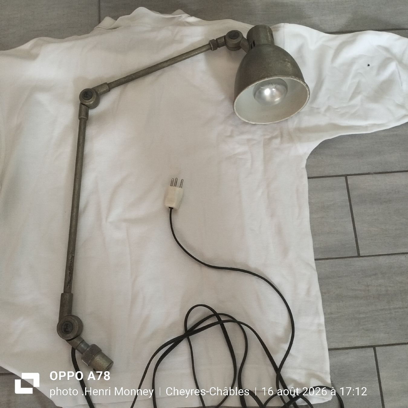 SBB/CFF/FFS Lampen: Lampe vintage ex CFF – Gebraucht aus Cheyres von Capitain 1
